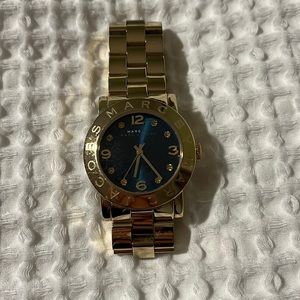 Marc By Marc Jacobs- AMY GOLD WOMEN'S BLUE ANALOG WATCH